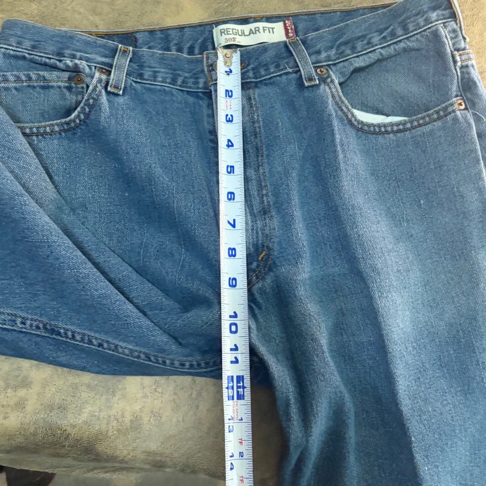 Levi's 505 Regular Fit Jeans Mens 36x30 Blue Medium Wash Straight Leg Denim